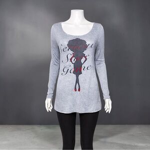 Haus of Swag “Serious Shoe Game” Long Sleeve Graphic Tunic